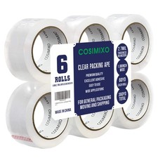 Heavy Duty Packing Tape 2.7mil x 1.88" x 60 Yards, 6 Rolls,Industrial 3" Core...
