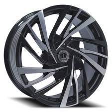 Luxxx Alloys Lux 41 Wheels 22x9 31 5x120.65 73.1 Black Rims Set Of 4