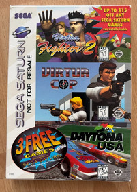 Rare Sega Saturn 3 Free Games Bundle Sleeve - NOT FOR RESALE - Promo Pack 1996