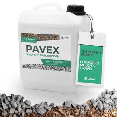 PAVEX - 5L Kiesbinder zum verkleben von Steinen, Mulch und Schotter Aller Art.