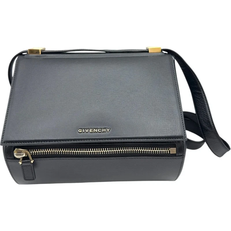 Givenchy — GIVENCHY Pandora Box Shoulder Bag Black Leather Shoulder Bag #OKB4434