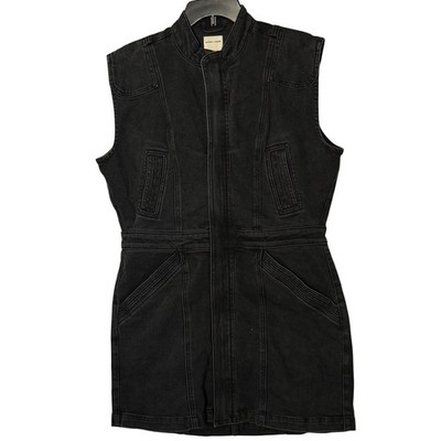 NWT Seventy + Mochi Juno Dress in Washed Black Denim Sleeveless Utility - Large