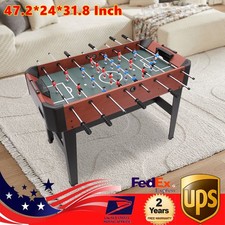 47" Competition Sized Wooden Soccer Football Table Adults  Kids Home Outdoor