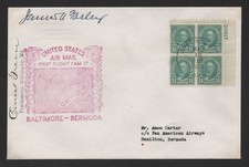 US 1933 FIRST FLIGHT COVER FROM THE OFFICE OF THE POSTMASTER SIGNED JAMES FARLEY