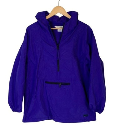 L.L. Bean Kids Purple Nylon Pullover Windbreaker Shell Size XL Outdoors Hooded
