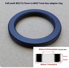 32mmx0.75 Female to M42 Male M32-M42 Thread All Mount Adapter Ring