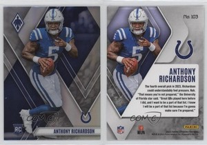 2023 Panini Phoenix Rookies Silver Anthony Richardson #103 Rookie RC