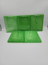 QTY 5 Xbox One 1 Authentic Microsoft Replacement Game Disc Case Box with LOGO