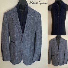 Robert Graham Blazer w Detachable Sweater Dickie 46R Gently worn 47 wool
