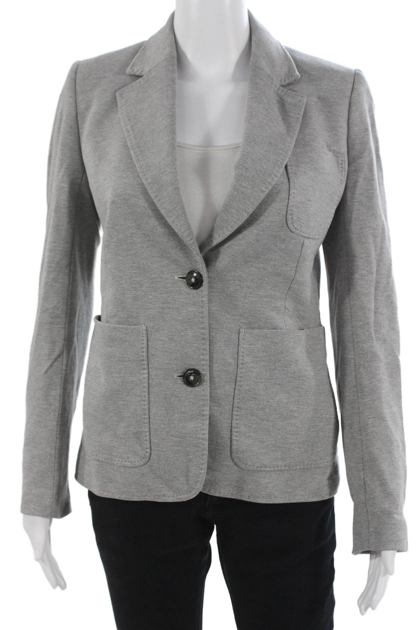Closed Womens Basic Knit Button Jacket Gray Long … - image 1