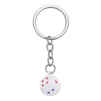 Retro WüRfel-SchlüSselanhäNger Mit AnhäNger, Weiß FüR Lucky Dice