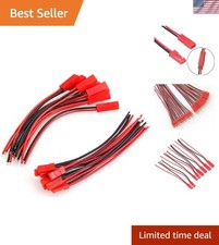 10 Pairs of 150mm 22AWG JST 2 Pin Connectors - Perfect for RC Battery Setup