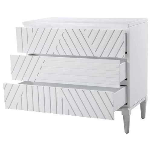 Uttermost Colby Contemporary MDF and Wood Drawer Chest in White - Picture 5 of 13