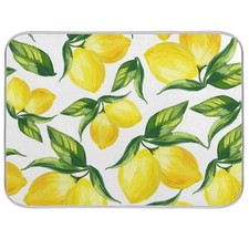 Qilmy Lemon Dish Drying Mat Absorbent Reversible Tableware 18" x 16",