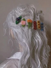 3 Pcs Vintage Flower Hair Clips, Exquisite Resin Floral Hair Accessories Non-...