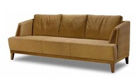 Brauner Dreisitzer Polster Textilcouch 3-Sitzer Edle Wohnzimmer MöBel
