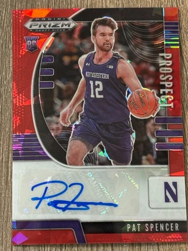 2020 Panini Red Cracked Ice AUTO Autograph prizm draft PAT SPENCER warriors RC