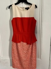 Brand-New Tahari Arthur S. Levine Red & Ivory...