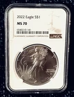 2022 American Silver Eagle - NGC MS70 - Perfect Grade! - Brown Label