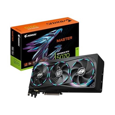 GIGABYTE AORUS GEFORCE RTX 5070 MASTER 12G GRAPHICS CARD - BLACK