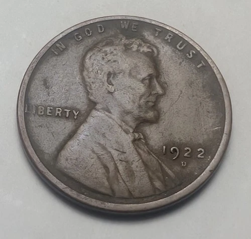 1922 D Lincoln Cent Very Good Condition VG