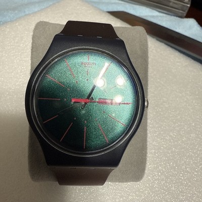 Swatch N. Gentlemen SUON708 NewGent 41mm Silicone New battery Make an Offer 