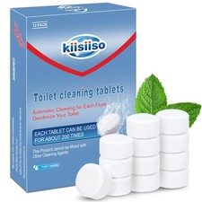 KIISIISO Toilet Bowl Cleaners Tablets 12 Pack , Household Lime Rust Removers,