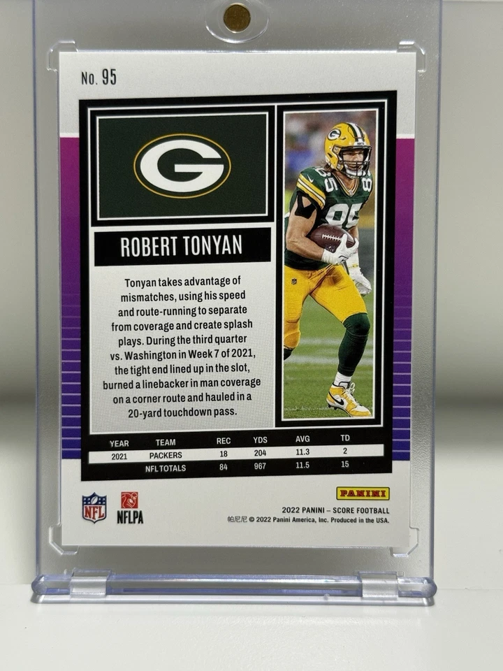 Robert Tonyan - 2022 Score - Gold Dots Parallel - Green Bay Packers - 118/225 - Image 2 of 2