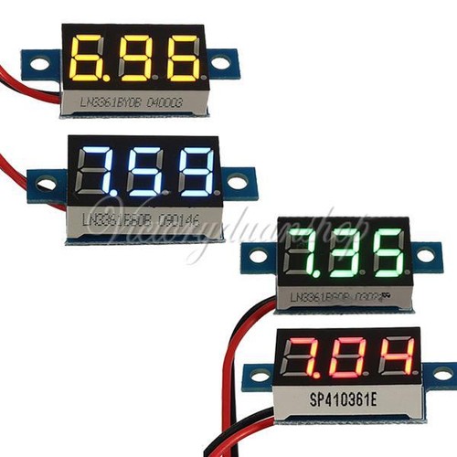 DC 3-30V 0.36" 2 Wire LED Digital Panel Volt Meter Voltage Voltmeter Car Motor