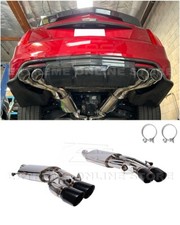 For 16-19 Cadillac Cts-v Dual-mode Turbo Mufflers Axle Back Black Tips Exhaust