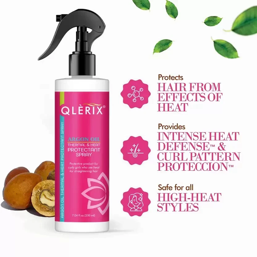 Thermal Heat Protection Hair Spray With Argan Oil Anti Frizz Control & hine Hair - Image 3 of 4