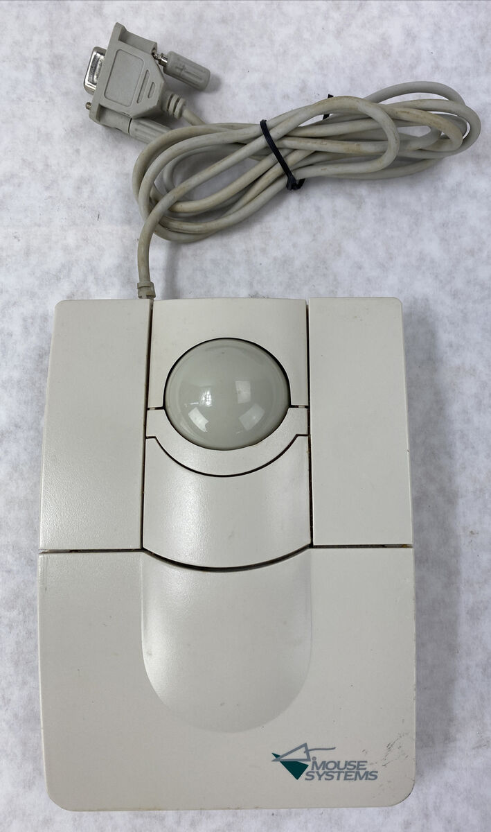 Mouse Systems 404048-002 Vintage 2 to 3 Button PC Trackball Mouse Systems 404048-002 Vintage 2 to 3 Button PC Trackball