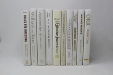6 White Hardcover Books for Decor, Staging, Props Gold Silver Copper Lettering