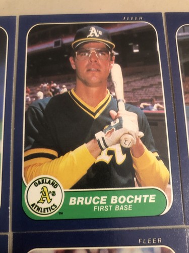 1986 Fleer ⚾️ Oakland Athletics Team Baseball Cards ⚾️ Baker • Kingman • Bochte - Picture 7 of 12