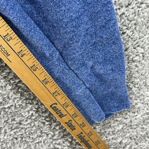 Maglione London Fog taglia XL alto vintage blu royal acrilico scollo a V made in USA - Foto 5 di 6