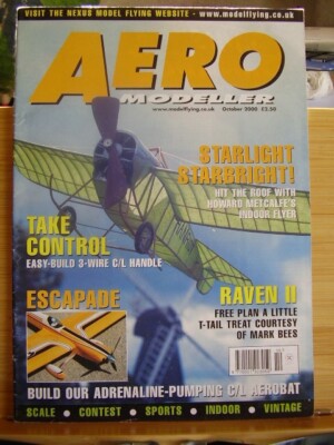 AEROMODELLER MODEL AIRCRAFT MAGAZINE OCTOBER 2000 RAVEN 11 PLAN MARK BEES