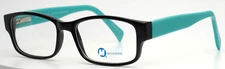 MODERN OPTICAL Chill Black Turquoise Womens Rectangle Eyeglasses 51-17-140 B:34
