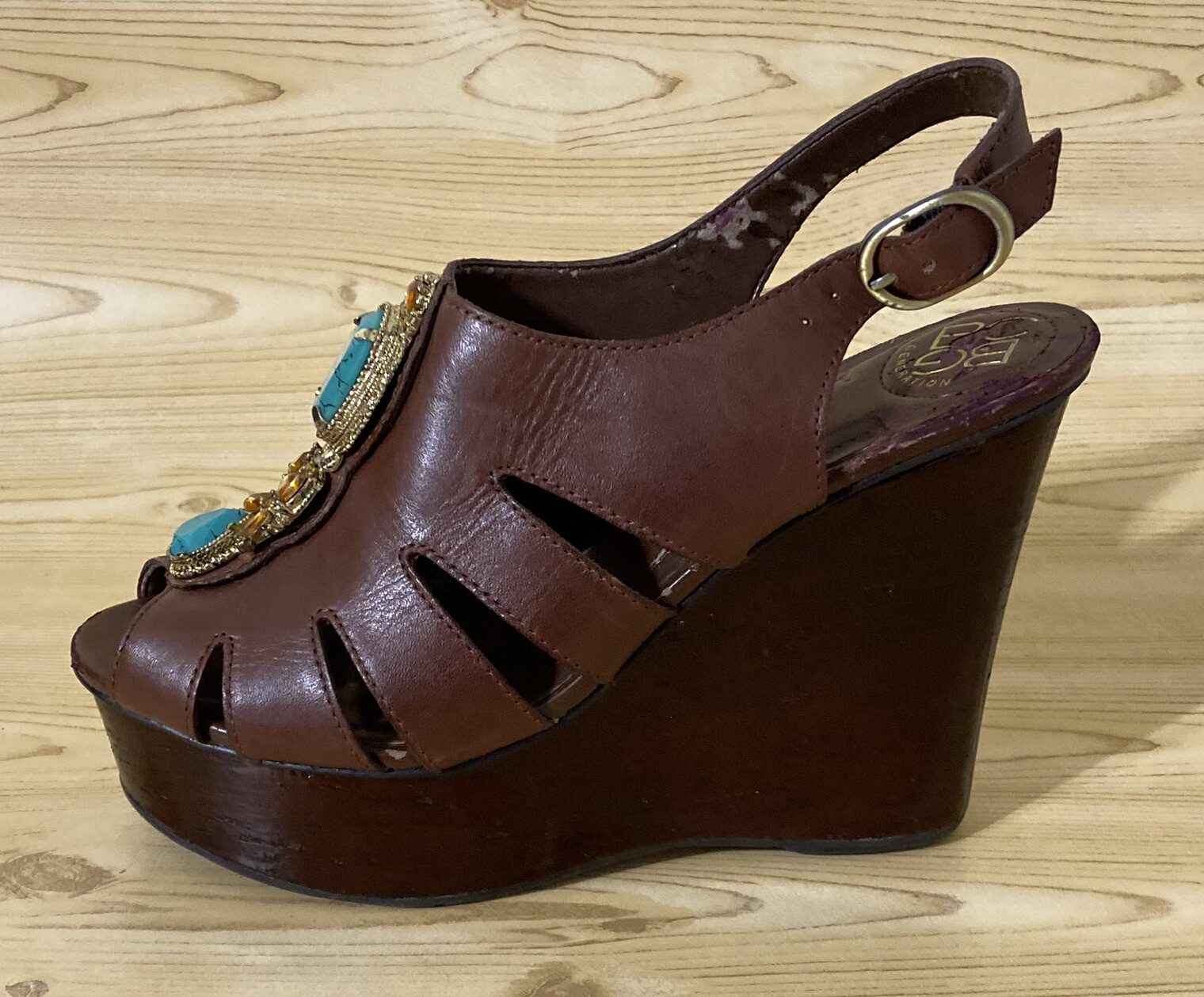 BCBGeneration Wedge Platforms Slingback Peep Toe … - image 7