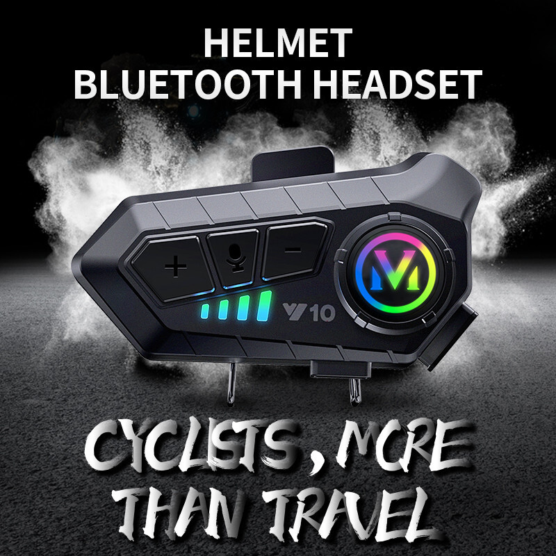 Bluetooth Motorcycle Helmet Headset - V5.0, Hands-Free Calls & Music, Up To 8 Hours Use, Easy Mount (Model YOVDA-MH03)