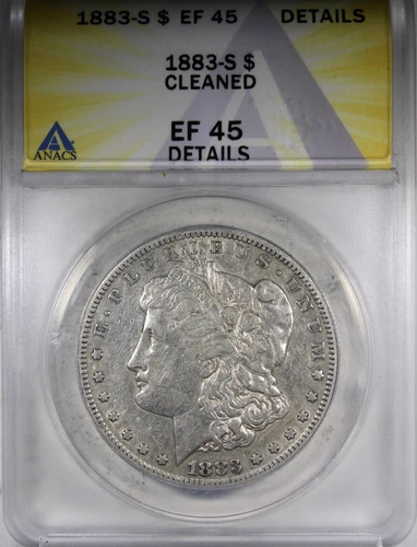 1883-S Morgan Dollar ANACS XF45 Details Cleaned Coin KEY DATE $1