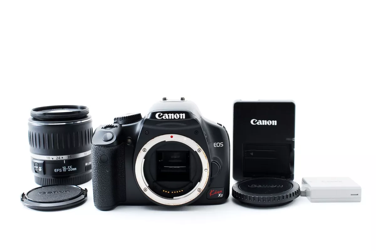 Canon EOS Kiss X2 W/ZOOM LENS EF-S 18-55mm F3.5-5.6 IS from JAPAN