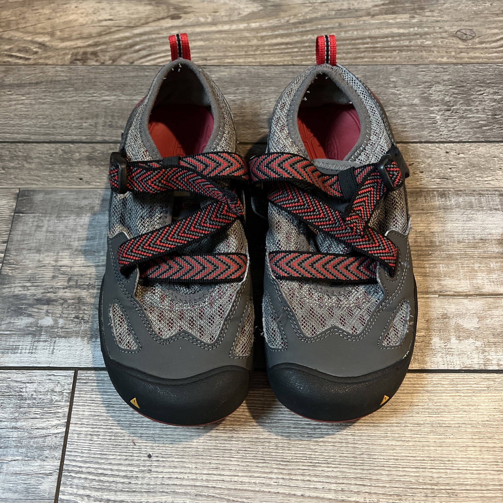 Scarpa sportiva donna Keen #1014412 grigio rosso fibbia clip taglia EU 36 US 5 5 6