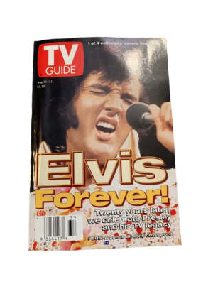 TV Guide August 16-22 1997 Elvis Forever 1 of 4 Cover White Suit Singing Presley