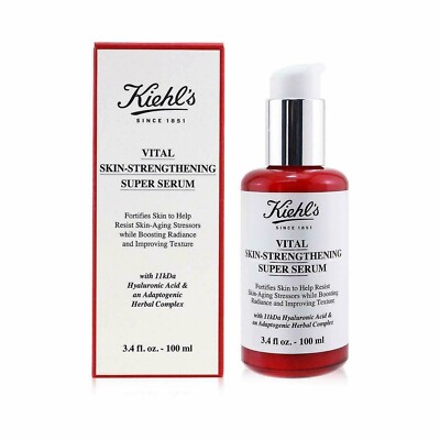 Kiehl's Vital Skin Strenghtening Super Serum Anti Aging & Stressors 3.4oz NIB