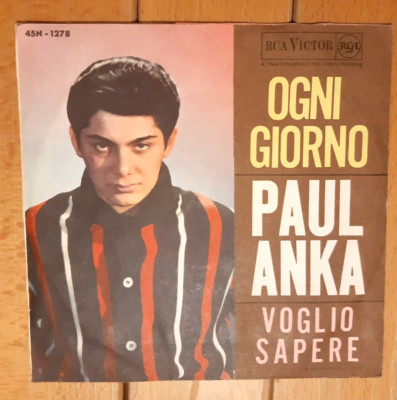 PAUL ANKA - JEDEN TAG / ICH WILL WISSEN (45 RUNDEN 7'' RCA VICTOR VINYL 45N-1276)