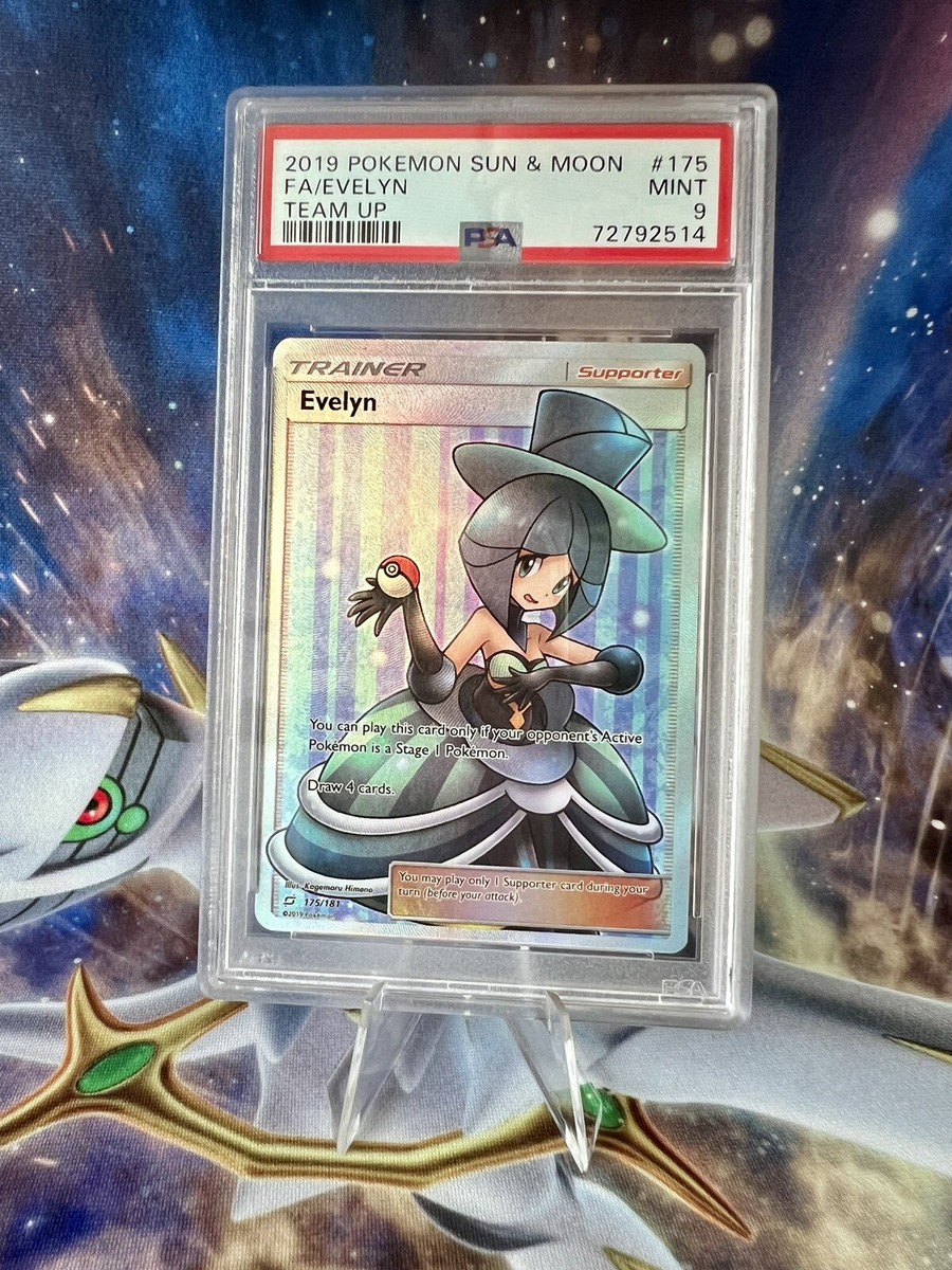 Evelyn - 175/181 - PSA 9 MINT - Full Art (Team Up) Pokemon Sun