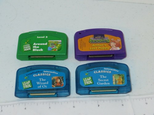 Lot 4 Leapfrog Leappad Storybook Game Cartridge Only Arthur Wizard Oz - Picture 2 of 3