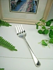 Towle William Adams   RALEIGH   Silverplate Cold Meat Serving Fork   1980