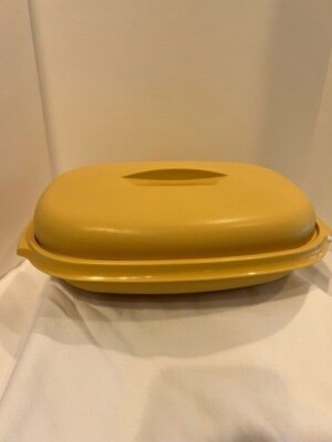 VINTAGE TUPPERWARE HARVEST GOLD 4 PIECE VEGETABLE / RICE STEAMER #1273-8