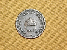 VINTAGE 1899 MAGYAR KIRALYI VALTOPENZ  2 HUNGARY SOUVENIR
